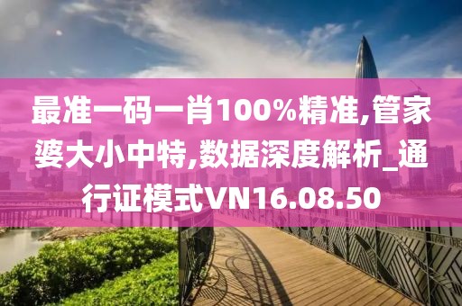 最準一碼一肖100%精準,管家婆大小中特,數據深度解析_通行證模式VN16.08.50