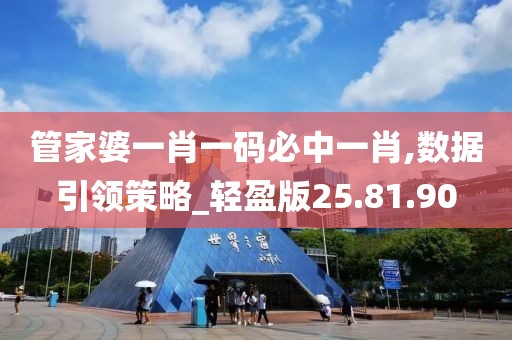 管家婆一肖一碼必中一肖,數據引領策略_輕盈版25.81.90