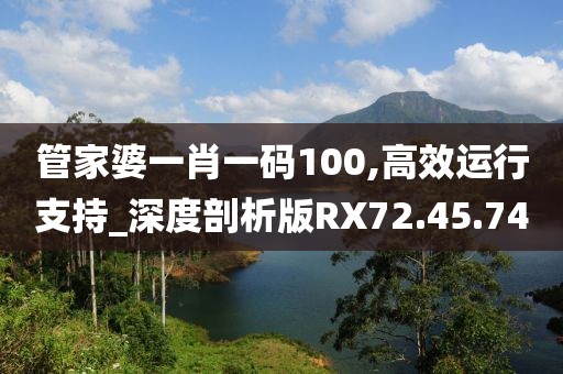 管家婆一肖一碼100,高效運行支持_深度剖析版RX72.45.74