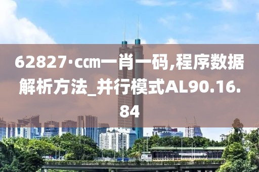 62827·c㎝一肖一碼,程序數據解析方法_并行模式AL90.16.84