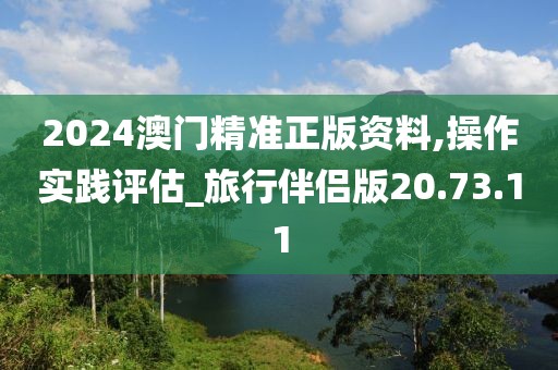 2024澳門精準正版資料,操作實踐評估_旅行伴侶版20.73.11