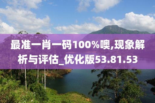 最準一肖一碼100%噢,現象解析與評估_優化版53.81.53