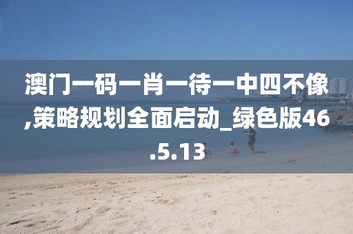 澳門一碼一肖一待一中四不像,策略規劃全面啟動_綠色版46.5.13
