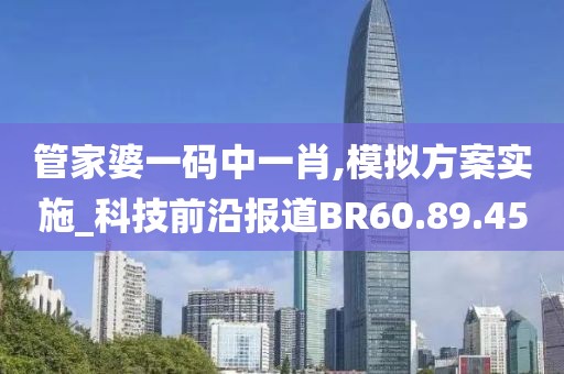 管家婆一碼中一肖,模擬方案實施_科技前沿報道BR60.89.45