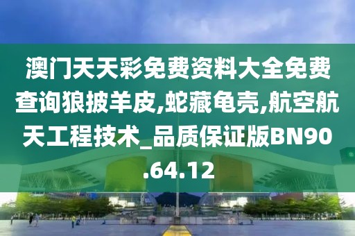 澳門天天彩免費資料大全免費查詢狼披羊皮,蛇藏龜殼,航空航天工程技術_品質保證版BN90.64.12
