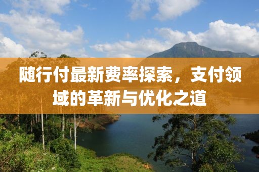 隨行付最新費率探索，支付領域的革新與優化之道