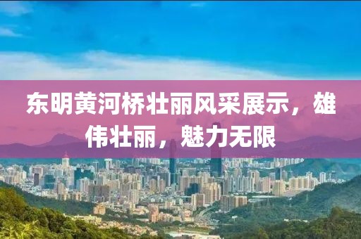 東明黃河橋壯麗風采展示，雄偉壯麗，魅力無限