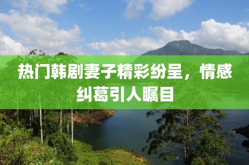 熱門韓劇妻子精彩紛呈，情感糾葛引人矚目