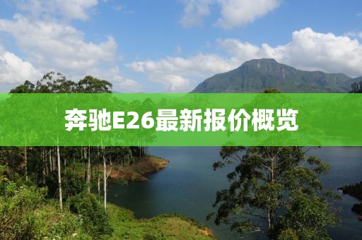 奔馳E26最新報價概覽