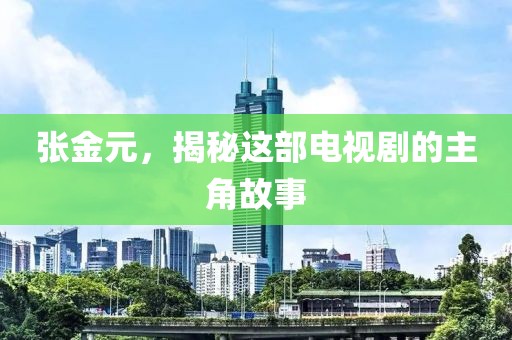 張金元，揭秘這部電視劇的主角故事