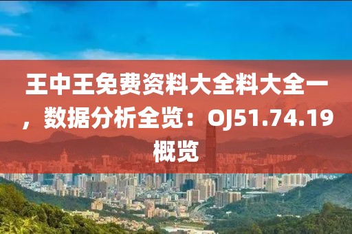 王中王免費資料大全料大全一，數據分析全覽：OJ51.74.19概覽
