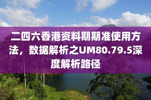 二四六香港資料期期準使用方法，數據解析之UM80.79.5深度解析路徑