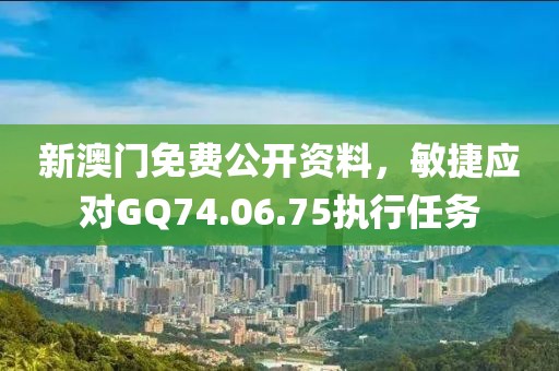 新澳門免費公開資料，敏捷應對GQ74.06.75執行任務