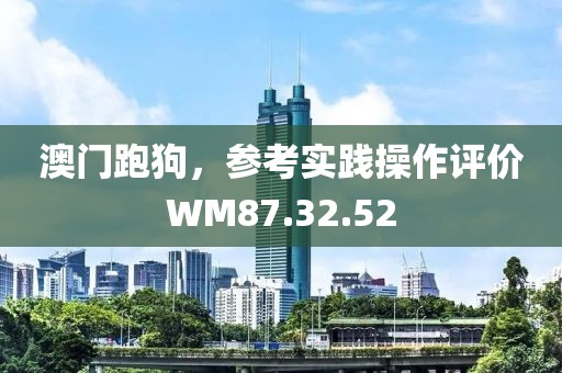 澳門跑狗，參考實踐操作評價WM87.32.52