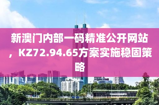新澳門內部一碼精準公開網站，KZ72.94.65方案實施穩固策略