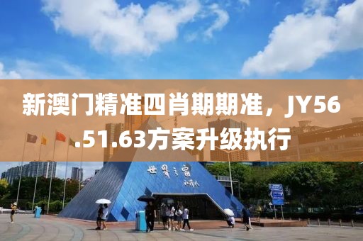 新澳門精準四肖期期準，JY56.51.63方案升級執行