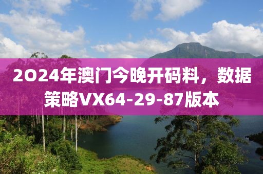 2O24年澳門今晚開碼料，數據策略VX64-29-87版本