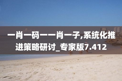 一肖一碼一一肖一子,系統化推進策略研討_專家版7.412