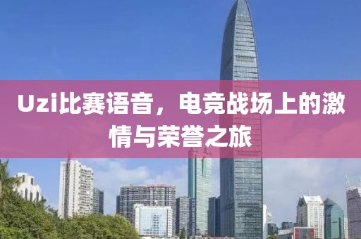 Uzi比賽語音，電競戰場上的激情與榮譽之旅