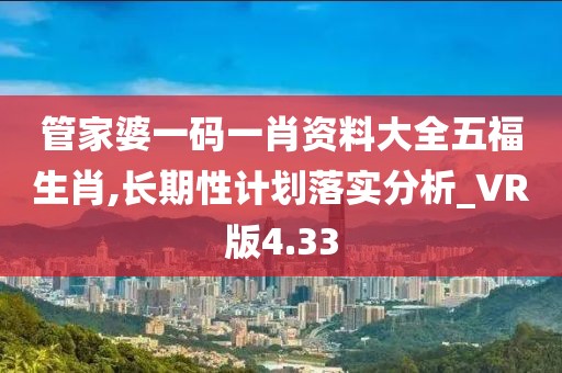 管家婆一碼一肖資料大全五福生肖,長期性計劃落實分析_VR版4.33