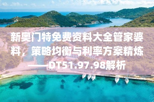 新奧門特免費資料大全管家婆料，策略均衡與利率方案精煉——DT51.97.98解析