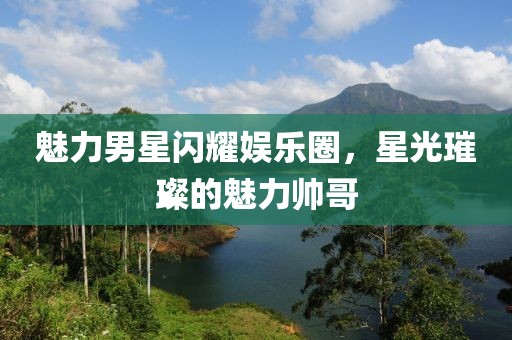 魅力男星閃耀娛樂圈，星光璀璨的魅力帥哥