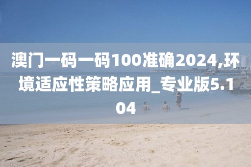 澳門一碼一碼100準確2024,環境適應性策略應用_專業版5.104