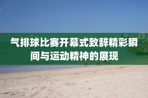 氣排球比賽開幕式致辭精彩瞬間與運動精神的展現