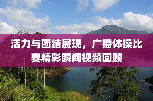 活力與團結展現，廣播體操比賽精彩瞬間視頻回顧