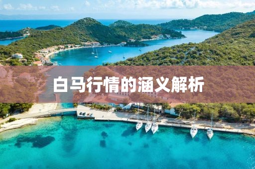 白馬行情的涵義解析