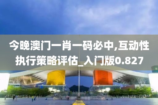 今晚澳門一肖一碼必中,互動性執行策略評估_入門版0.827
