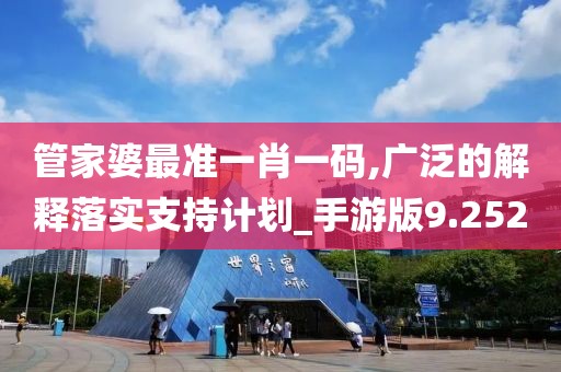 管家婆最準一肖一碼,廣泛的解釋落實支持計劃_手游版9.252