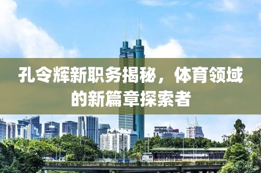 孔令輝新職務揭秘，體育領域的新篇章探索者
