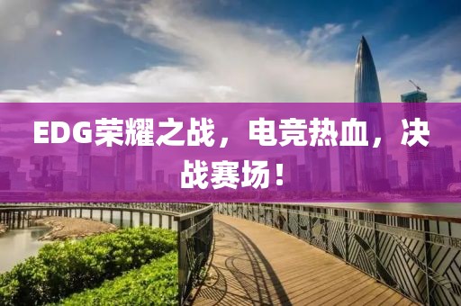 EDG榮耀之戰，電競熱血，決戰賽場！