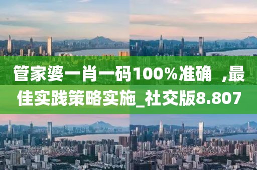管家婆一肖一碼100%準確  ,最佳實踐策略實施_社交版8.807
