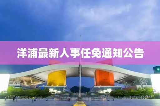 洋浦最新人事任免通知公告