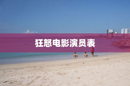 狂怒電影演員表