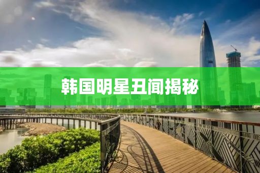 韓國明星丑聞揭秘