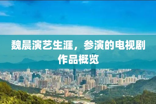 魏晨演藝生涯，參演的電視劇作品概覽