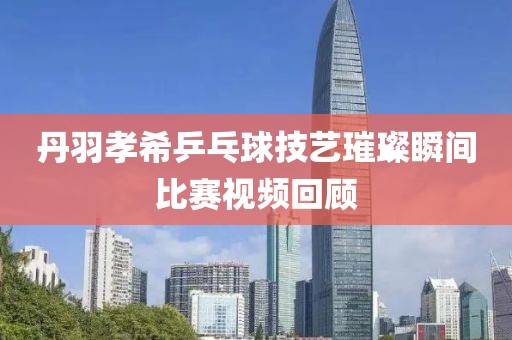 丹羽孝希乒乓球技藝璀璨瞬間比賽視頻回顧