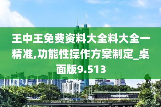 王中王免費資料大全料大全一精準,功能性操作方案制定_桌面版9.513