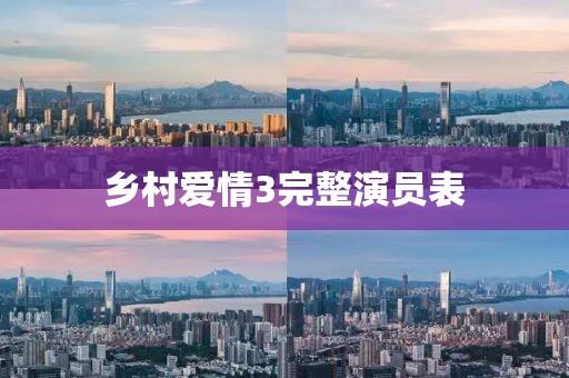 鄉村愛情3完整演員表