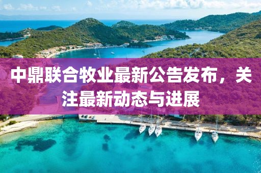 中鼎聯合牧業最新公告發布，關注最新動態與進展