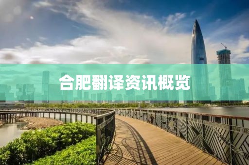 合肥翻譯資訊概覽
