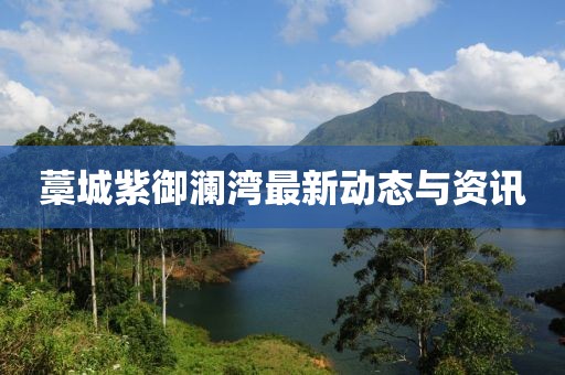 藁城紫御瀾灣最新動態與資訊
