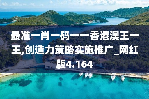 最準一肖一碼一一香港澳王一王,創造力策略實施推廣_網紅版4.164