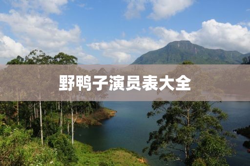 野鴨子演員表大全