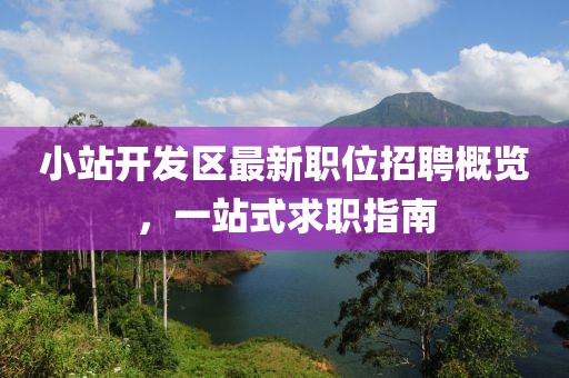 小站開發區最新職位招聘概覽，一站式求職指南