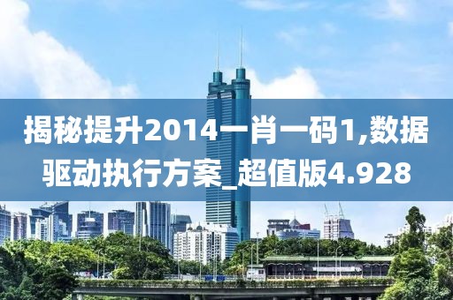 揭秘提升2014一肖一碼1,數據驅動執行方案_超值版4.928