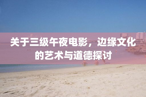 關于三級午夜電影，邊緣文化的藝術與道德探討